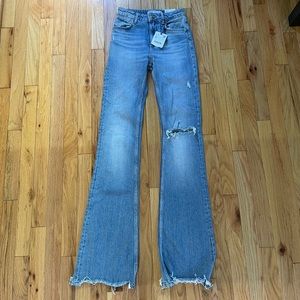 Zara high rise flare leg jeans
